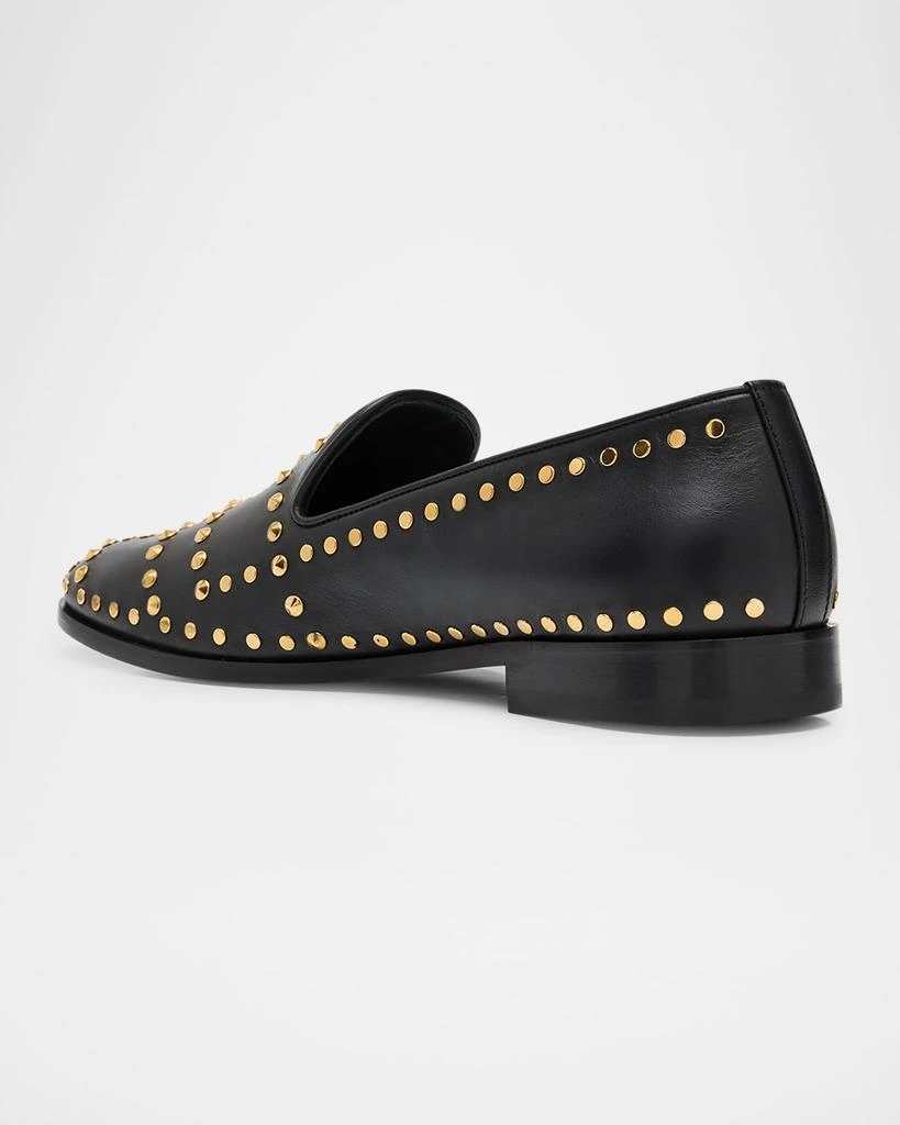 Versace Men's Studded Leather Medusa Smoking Slippers 4