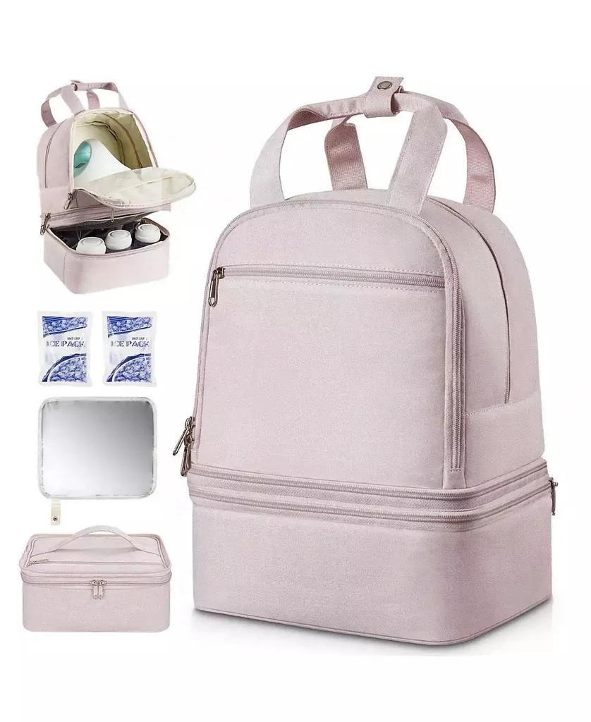 Mecale Breast Pump Backpack with Ice Pack, Fits S1/S2, Storage for Pump Accessories
Breastmilk, Portable Carrying Bag, Light Pink