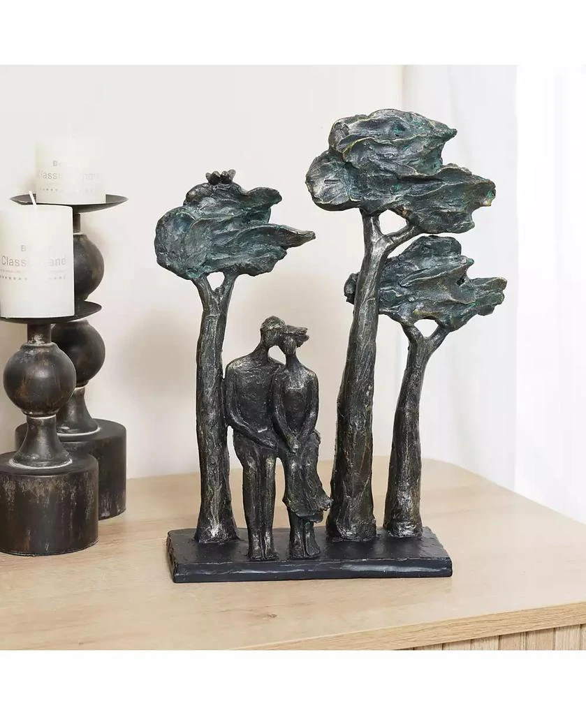 LuxenHome Resin Couple Love Windy Tabletop Decor 2