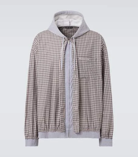 Balenciaga Checked cotton poplin jacket 1