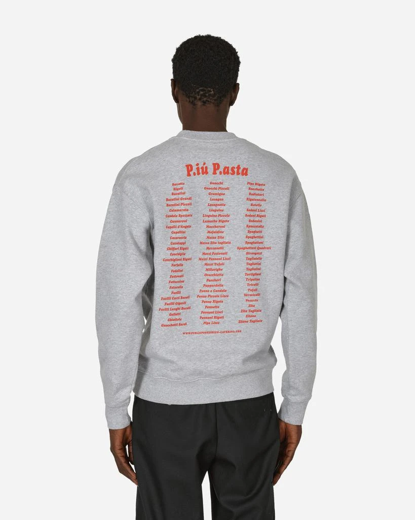 Public Possession P.iù P.asta Crewneck Sweatshirt Light Grey Heather 3