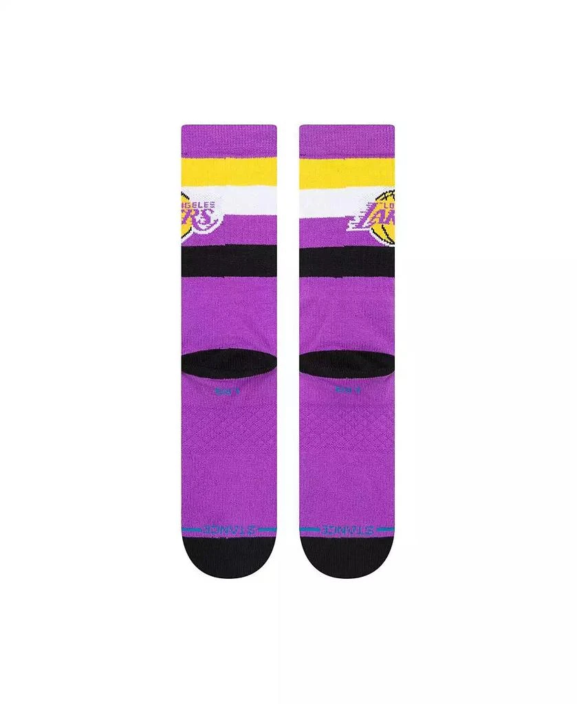 Stance Men's Los Angeles Lakers Stripe Crew Socks 3