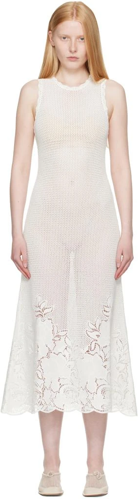 Erdem White Sleeveless Midi Dress 1
