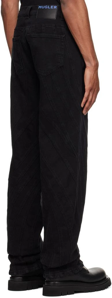 Mugler Black Spiral Jeans 3