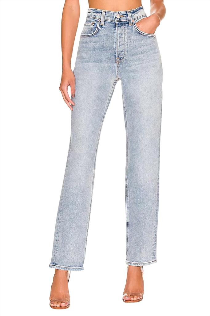 GRLFRND Cassidy Mid Rise Straight Leg Jeans