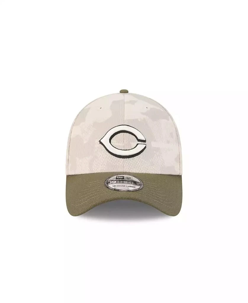 New Era Men's Light Beige/Olive Cincinnati Reds 2025 Armed Forces Day 39THIRTY Flex Hat 4