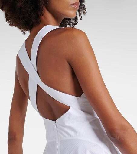 alaia cotton poplin midi dress Cotton poplin midi dress in white - Alaia