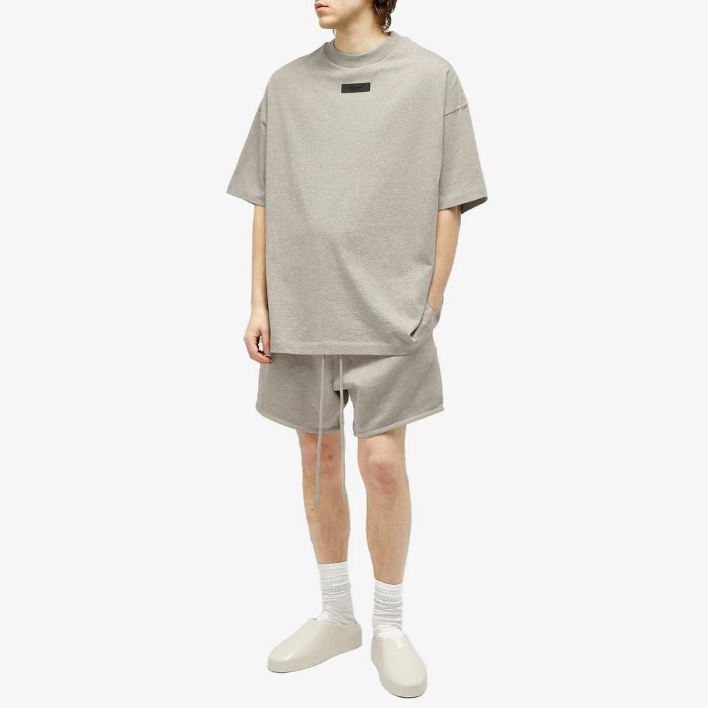 Essentials Fear of God ESSENTIALS Spring Tab Crew Neck T-Shirt - Dark Heather Oatmeal 4