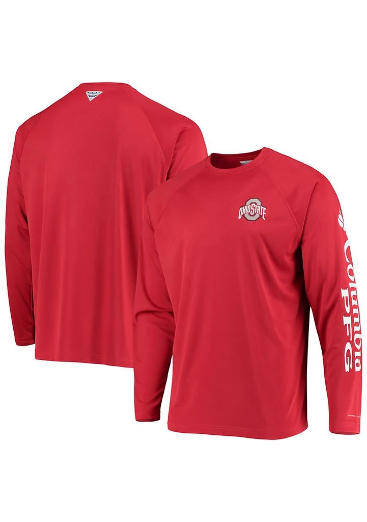 Columbia NCAA Ohio State Buckeyes Terminal Tackle Omni-Shade Raglan Long Sleeve T-Shirt