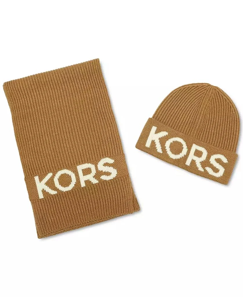 Michael Kors Women's Fisherman's Rib Beanie and Scarf Boxed Gift Set 10