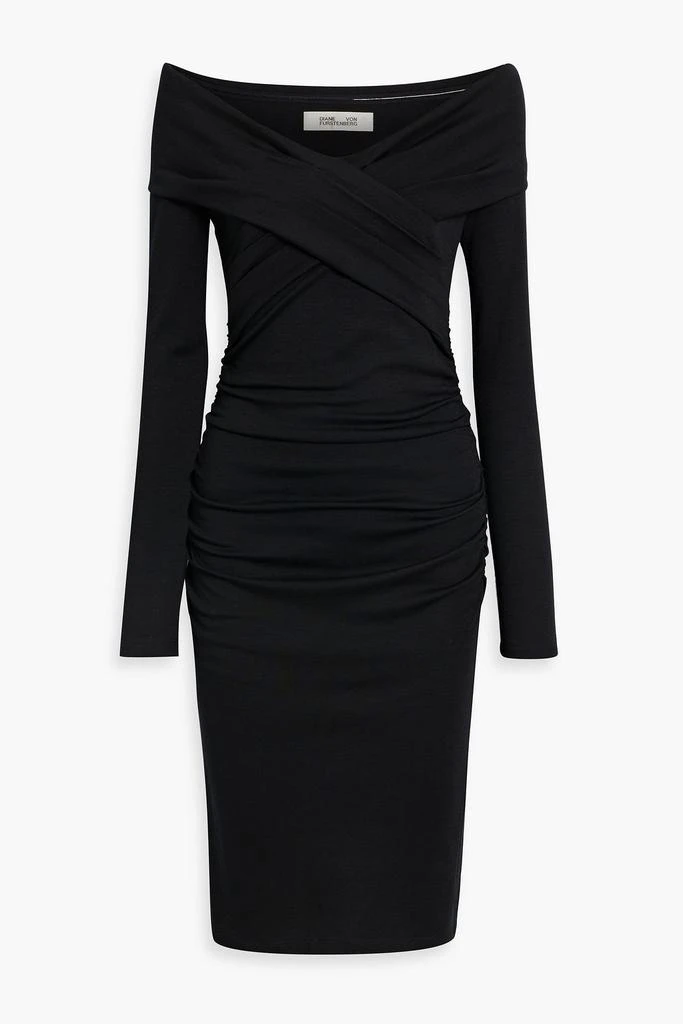 Diane von Furstenberg Minx off-the-shoulder wool-blend jersey dress -  Dresses & Skirts - BeyondStyle