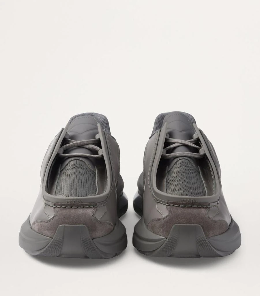Prada Brushed Leather Systeme Sneakers 5