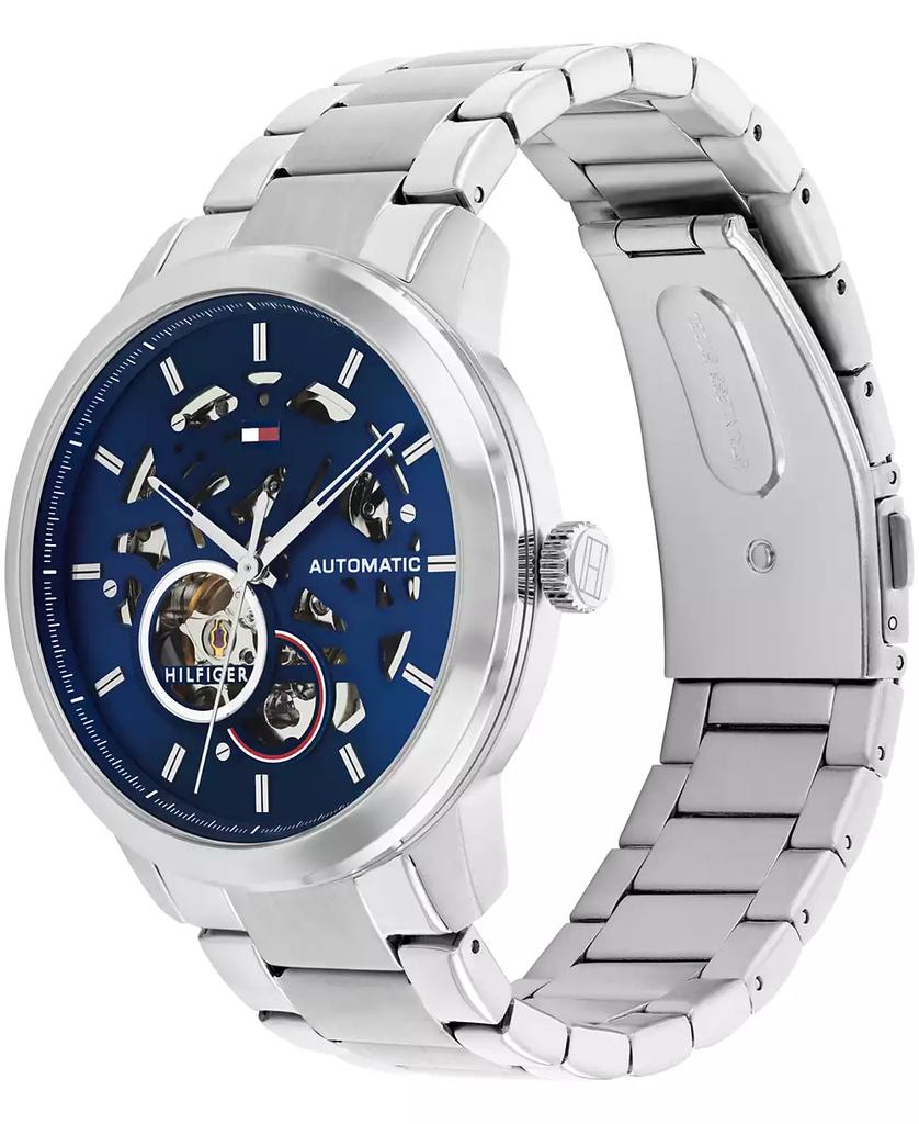 Tommy Hilfiger Men's Automatic Silver-Tone Stainless Steel Bracelet Watch 43mm