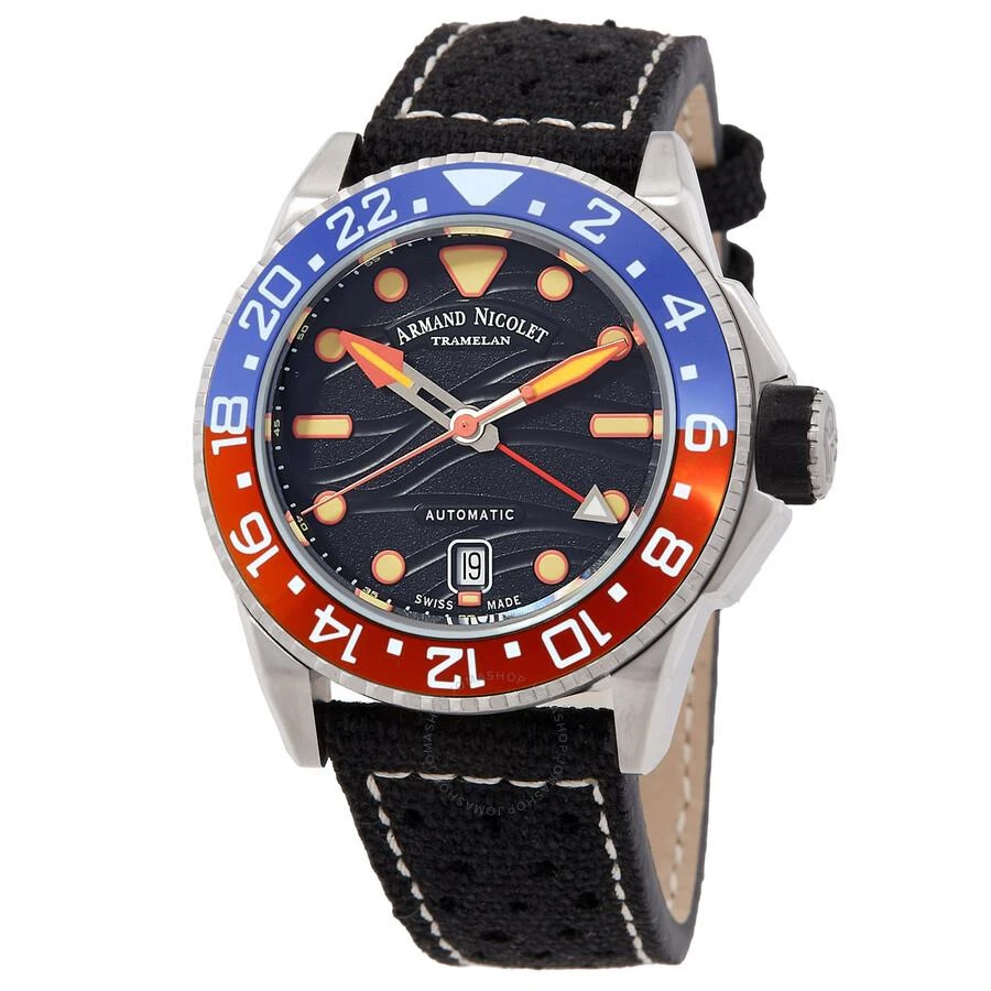 Armand Nicolet JSH GMT Automatic Black Dial Men's Watch A487RGN-NO-P0640NC8 1