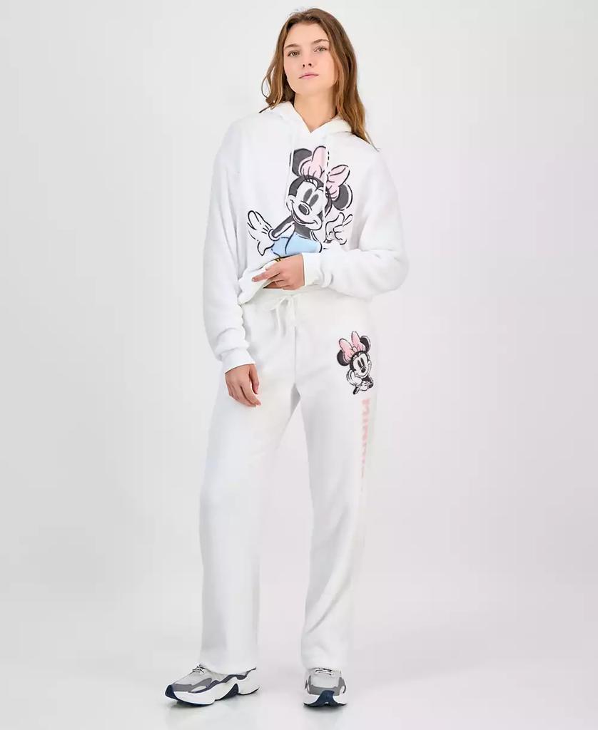Disney Juniors' Minnie Mouse Plush Fleece Graphic Sweatpants