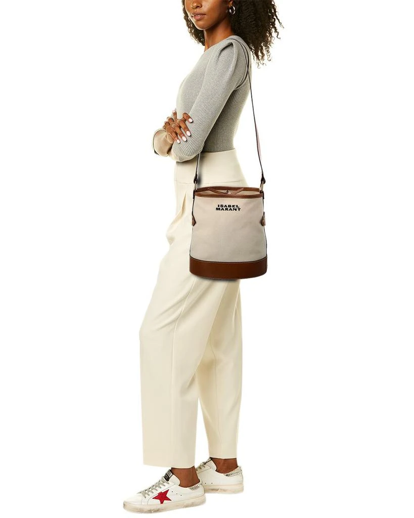 Isabel Marant Canvas 
Leather Shoulder Bag 4