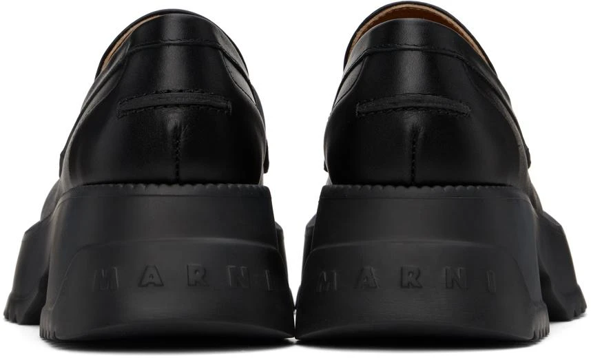 Marni Black Leather Platform Sole Loafers 2
