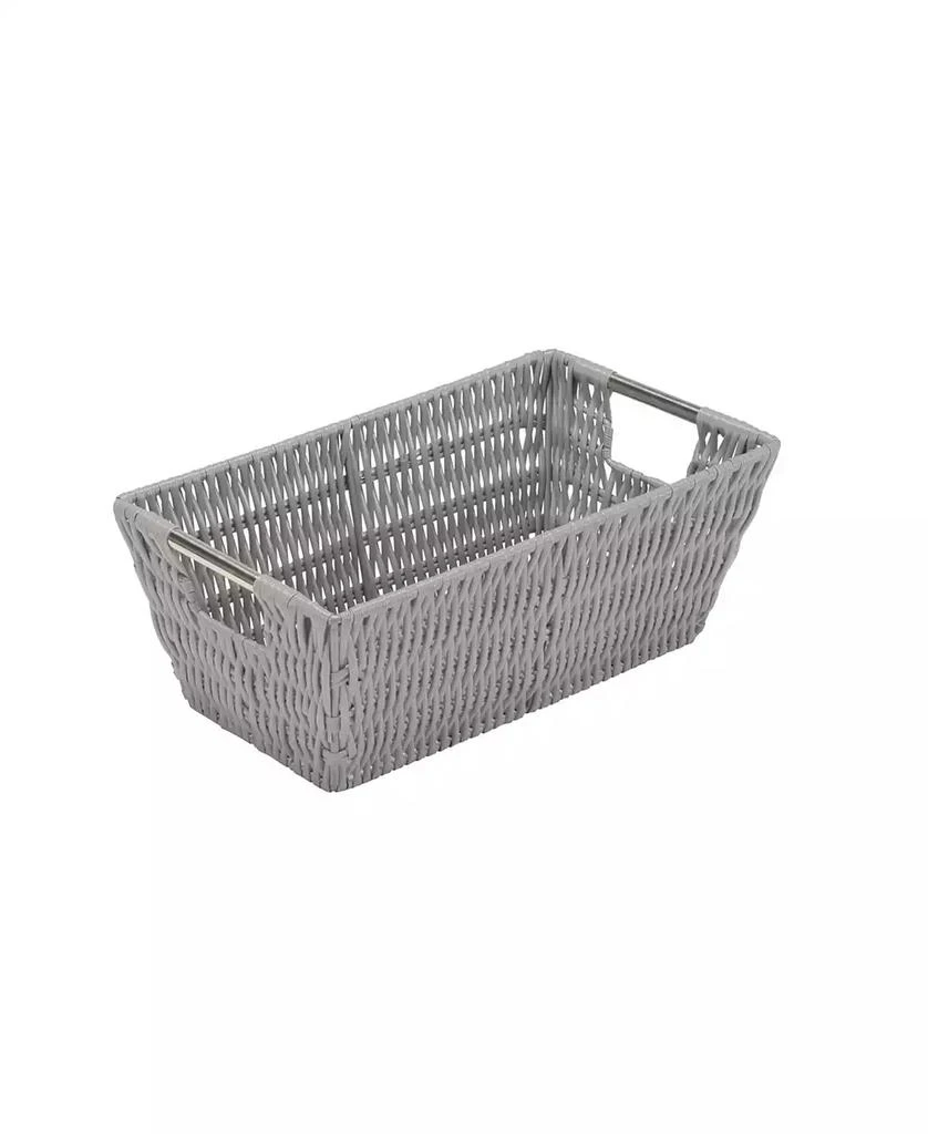 Simplify Small Shelf Storage Rattan Tote Basket 1