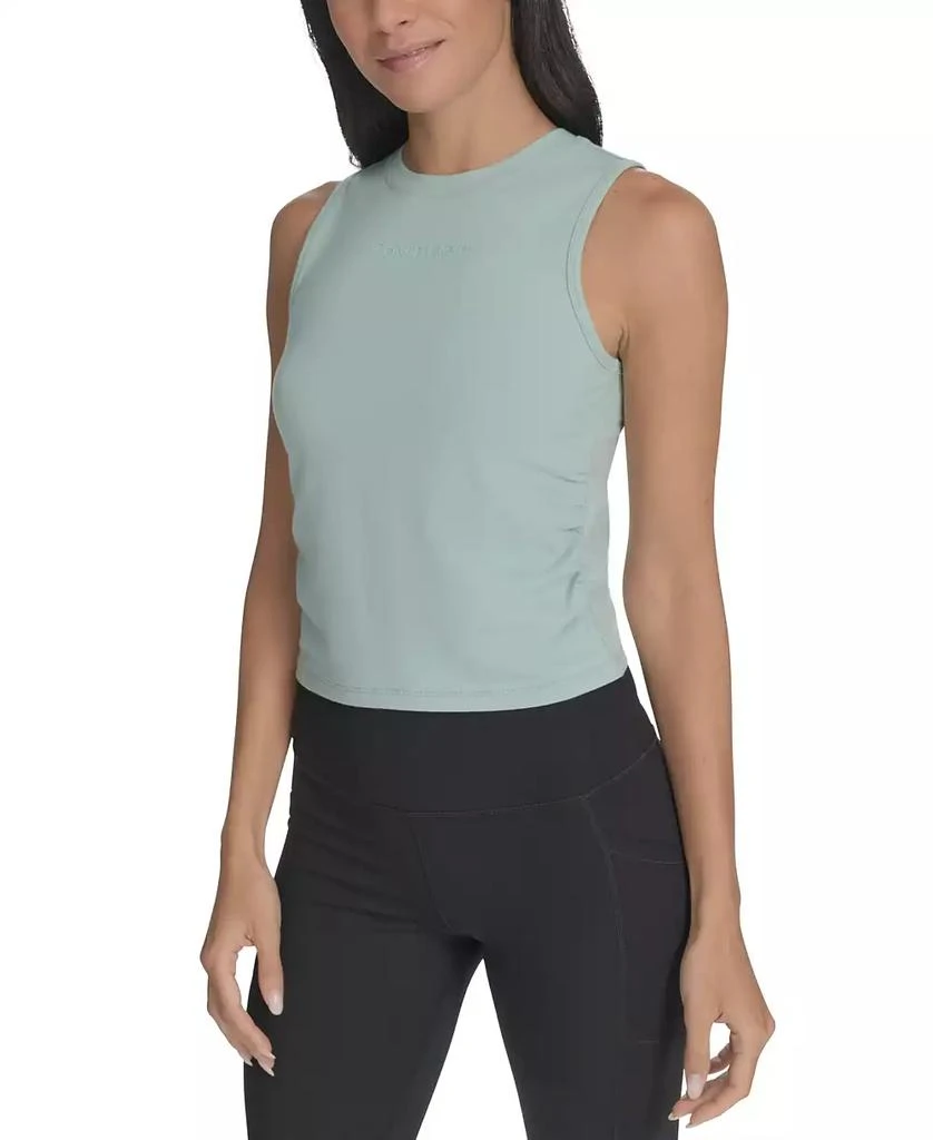 Calvin Klein Women's Ruched Crewneck Logo Tank Top 2