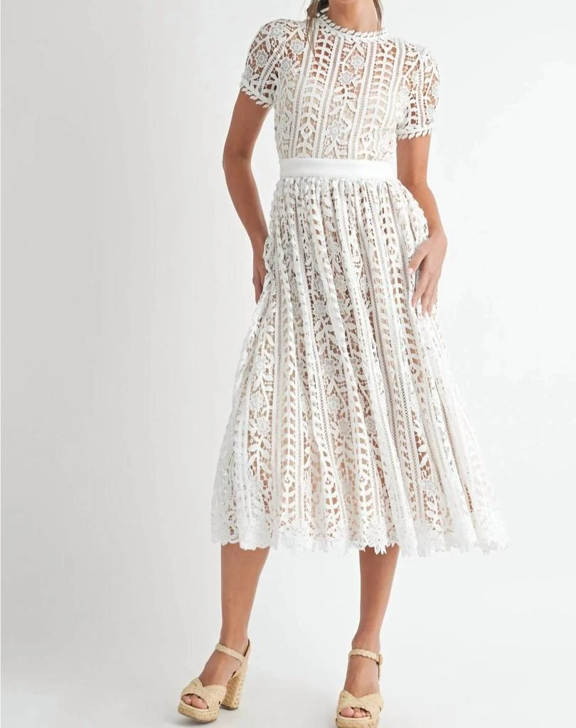 ENDLESS BLU. Endless Blu. - What A Feeling Midi Lace Dress 1