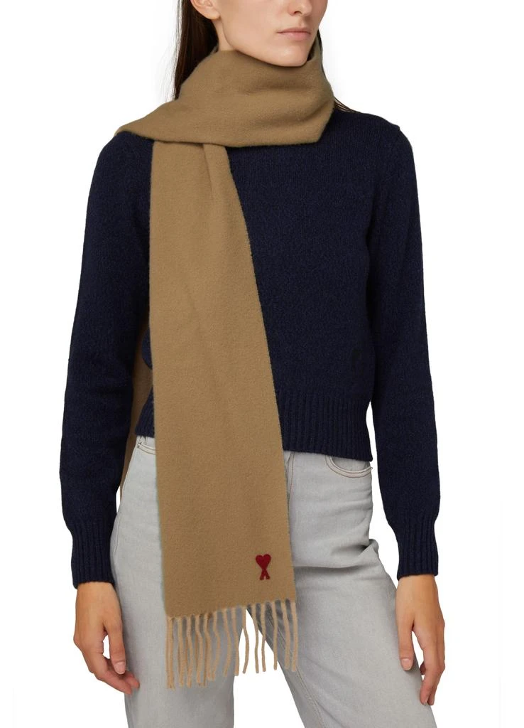 Ami Paris Ami De Coeur fringed scarf 5