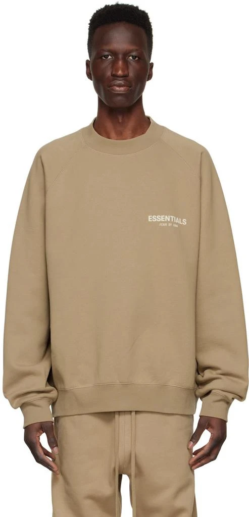 Essentials Tan Cotton Sweatshirt 1