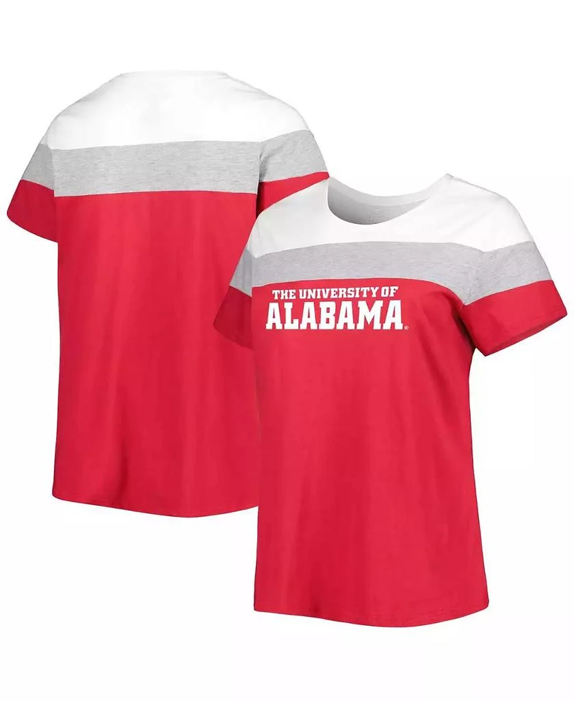 Profile Women's Crimson Alabama Crimson Tide Plus Size Split Body T-shirt 1