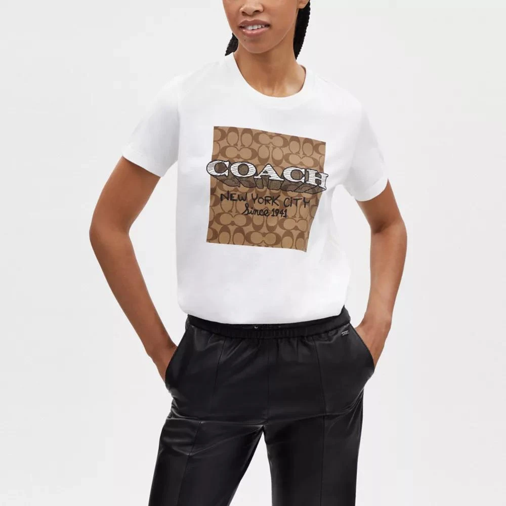 Coach Signature New York T Shirt In Organic Cotton 2