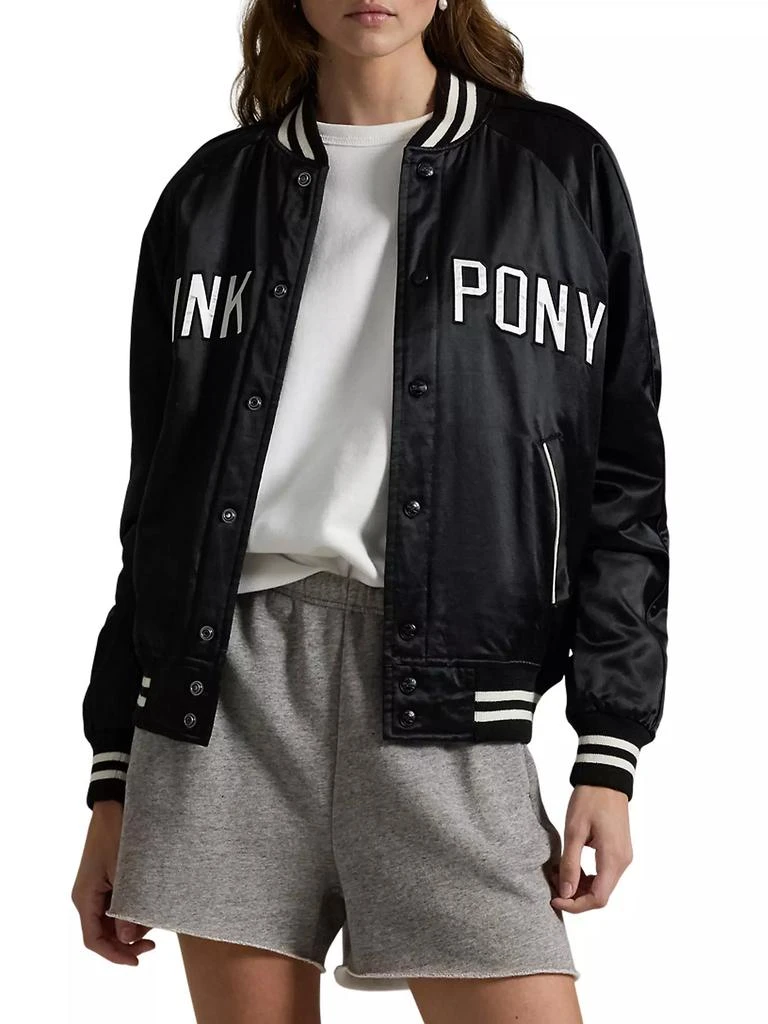 Ralph Lauren Unisex Pink Pony Takihyo Satin Baseball Jacket 3