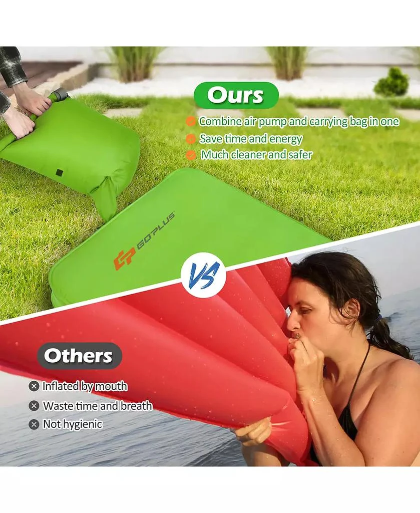 Costway Folding Sleeping Pad, Self Inflating Camping Mattress 4