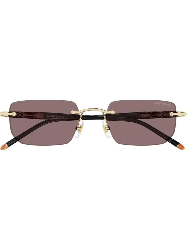Montblanc Eyewear Rectangular Frame Sunglasses – On Sale Now  display picture 1