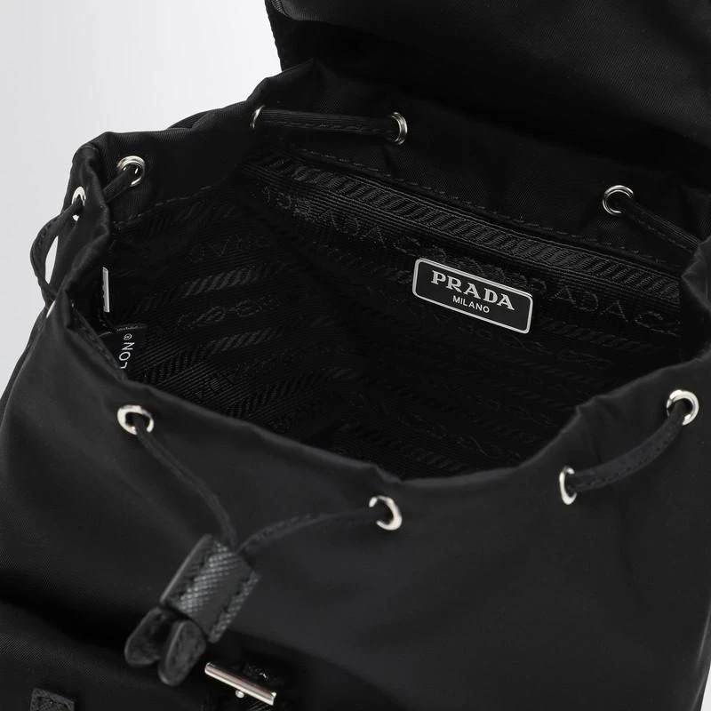 Prada Mini black Re-Nylon backpack with logo 6