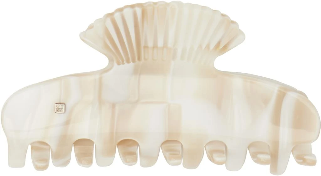 Sophie Buhai Off-White Small Fan Shell Claw Hair Clip 1