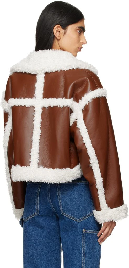 STAND STUDIO Brown & Off-White Kristy Faux-Shearling Jacket 3
