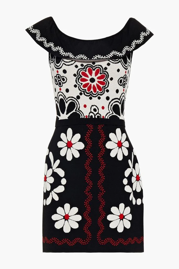 RED Valentino Jacquard-knit mini dress 1