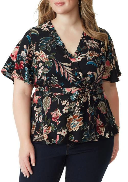 Jessica Simpson Plus Size Misha Wrap Top 1