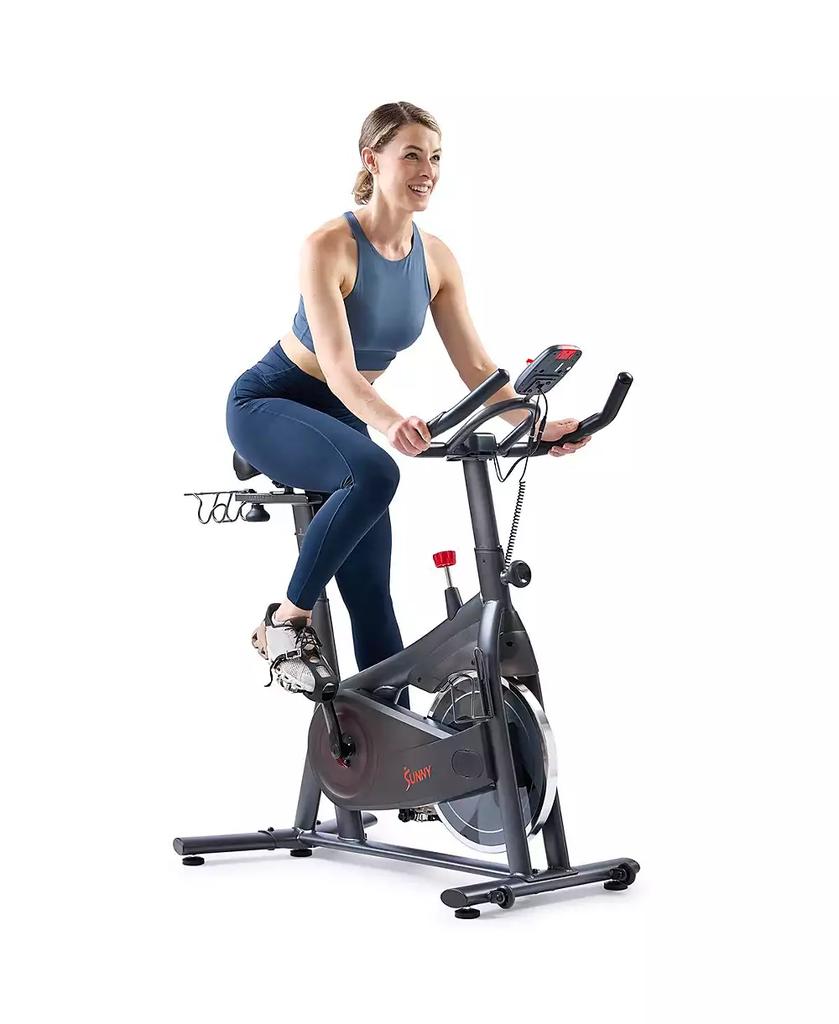 Sunny Health & Fitness ACTIVE 200 Smart Exercise Bike w/Pulse Sensor, Indoor Cardio Cycling Machine w/Adjustable Handlebar & Seat for Cardio Cycle Training, Free SunnyFit App Connection