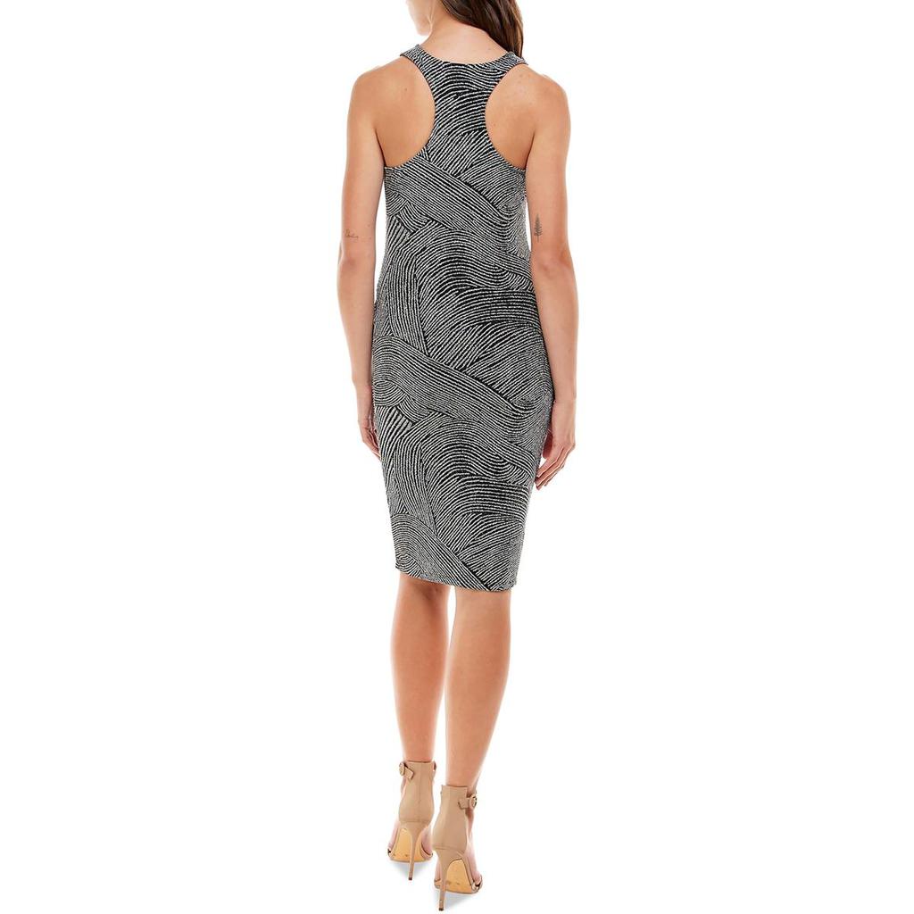 Almost Famous Juniors Womens Metallic Sleeveless Bodycon Dress
