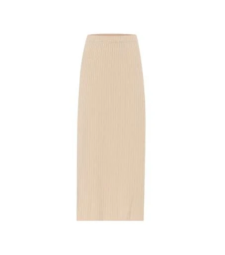 Jardin des Orangers Ribbed cashmere midi skirt 1