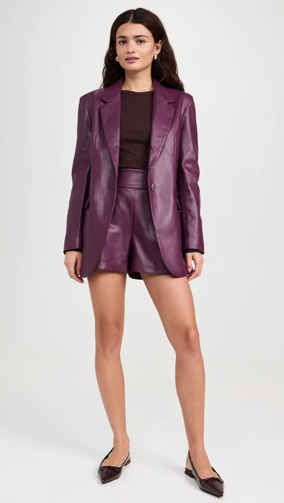 Susana Monaco Faux Leather Boyfriend Jacket 4