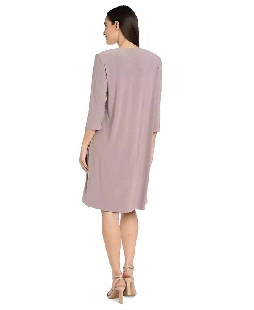R & M Richards Women's Open-Front Jacket and Necklace Dress Set 3