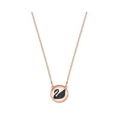 Swarovski Swarovski Hall Swan Pendant, Grey, Rose Gold Plating 2