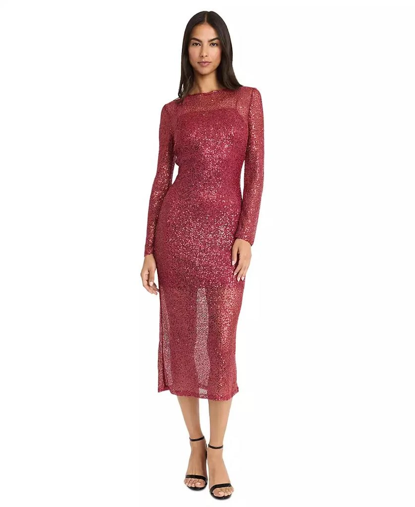 Donna Morgan Women's Sequined Midi Dress 6