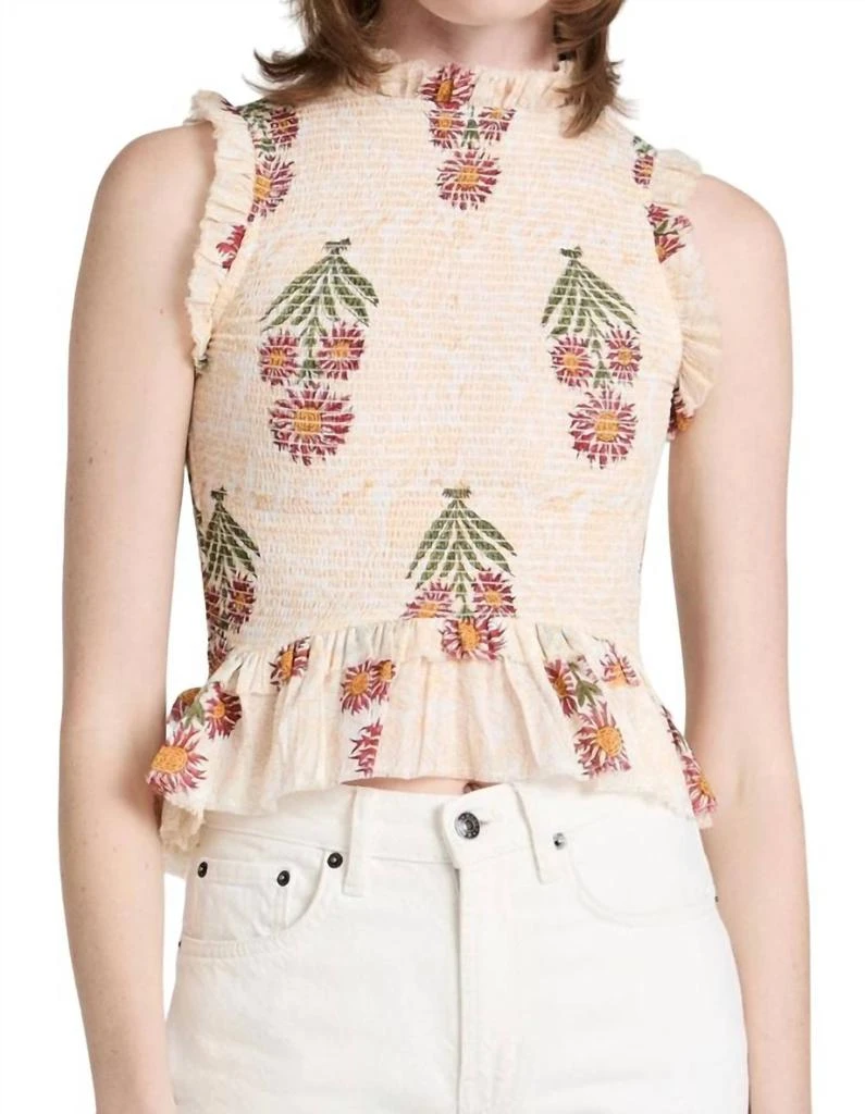 Alix of Bohemia Anjou Bijou Top In Pale Yellow 1