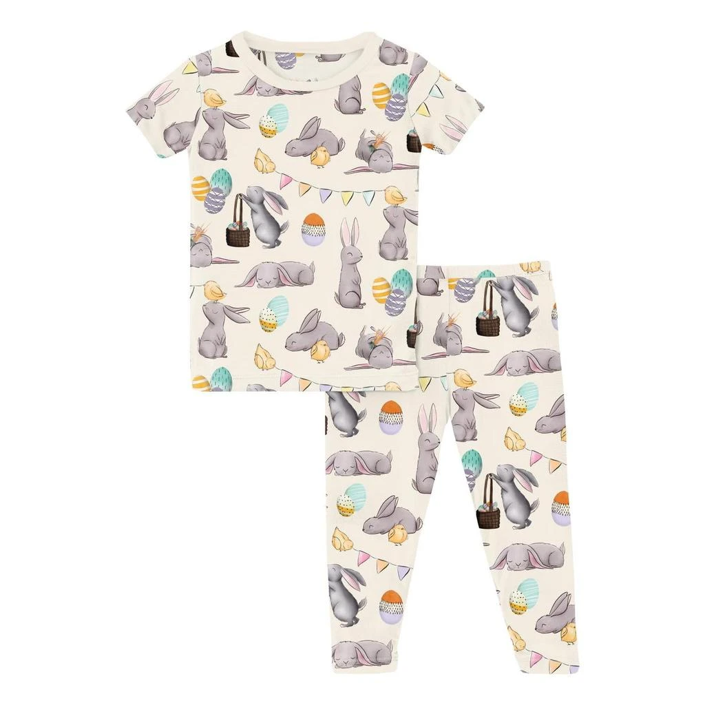 KICKEE Kickee - Girl
s Short Sleeve Pajama Set (12m - Toddler) 2