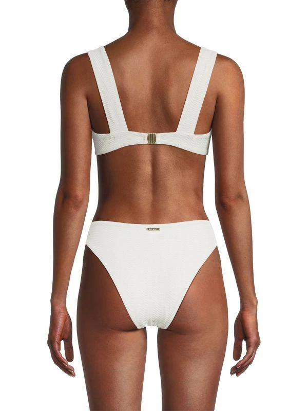 Milly Sweetheart Neckline Chevron Bikini Top 2