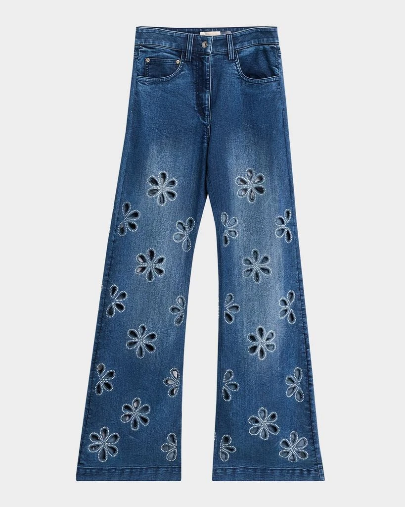 Ramy Brook Zora Embellished Floral Cutout Jeans 1