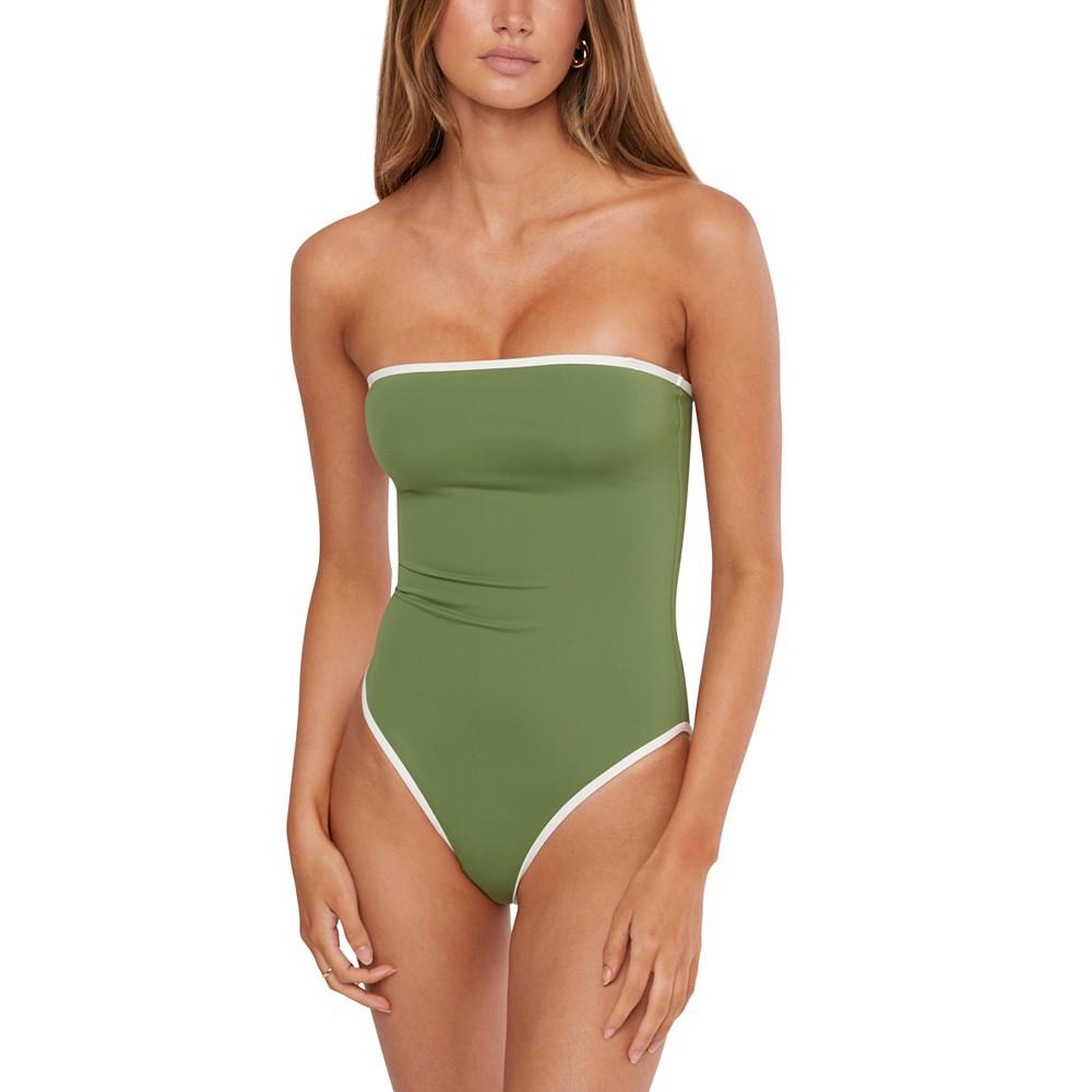 WeWoreWhat Women's Strapless One Piece Swimsuit