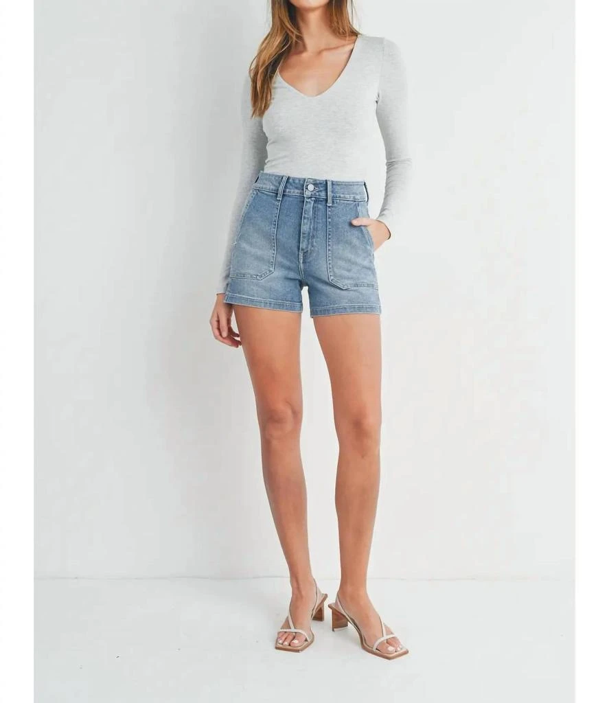 Just Black Denim Just Black Denim - High Rise Utility Cargo Short 1
