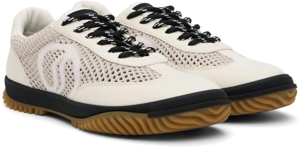 Stella McCartney Off-White & Beige S-Wave Sport Mesh Paneled Sneakers 4